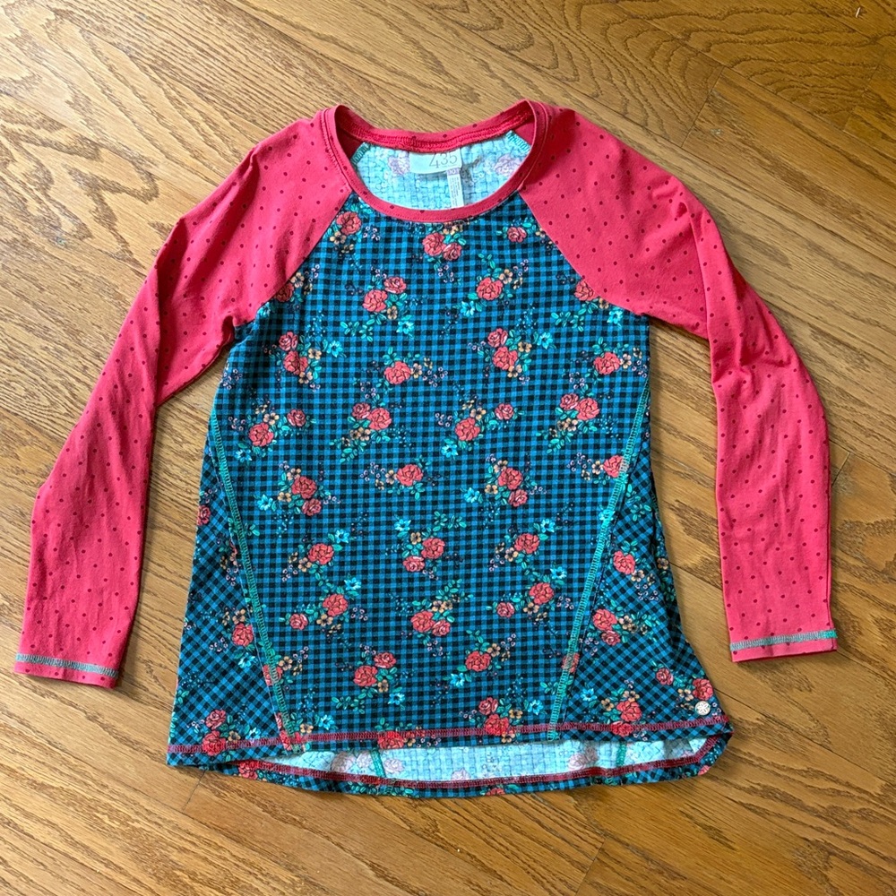 Matilda Jane Red and Blue Floral Long Sleeve Tee